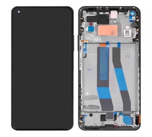 Дисплей для Xiaomi Mi 11 Lite, Mi 11 Lite 5G, черный, с рамкой, High Copy (OLED), #WM6556Z21-1