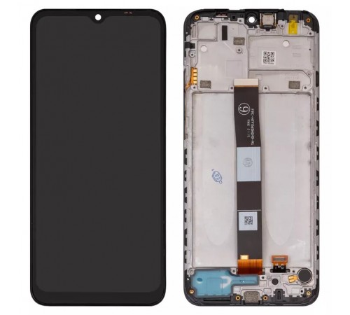 Дисплей для Xiaomi Redmi 9A, Redmi 9AT, Redmi 9C, чорний, з рамкою, (Box), M2006C3LG, M2006C3LI, M2006C3LC, M2006C3MG, M2006C3MT