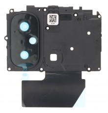 Стекло камеры для Xiaomi Redmi 12C, черный, с рамкой