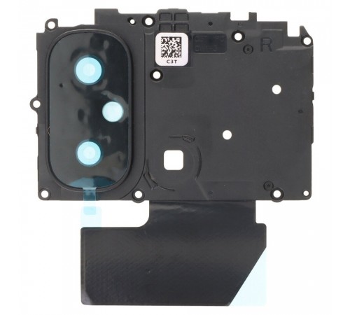 Стекло камеры для Xiaomi Redmi 12C, черный, с рамкой