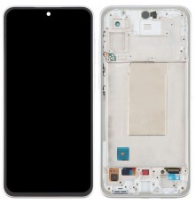 Дисплей для Samsung A366 Galaxy A36, з рамкою, білий (White), Original