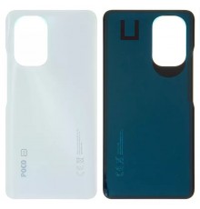 Задняя панель корпуса для Xiaomi Poco F3, белая, Лого Poco, arctic white