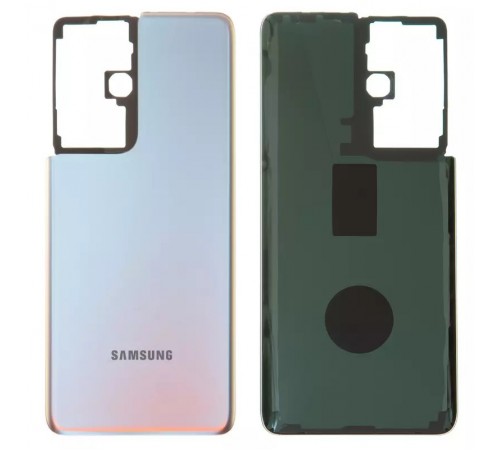 Задняя панель корпуса для Samsung G998 Galaxy S21 Ultra 5G, серебристая (Phantom Silver)