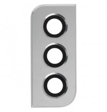 Скло камери для Samsung G991 Galaxy S21 5G, сріблясте (Phantom White), з рамкою