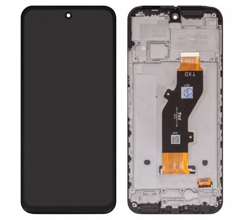 Дисплей для Tecno Spark 30C, черный, с рамкой, High Copy TXDI670QBAPX, kl5, kl5n