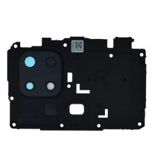 Стекло камеры для Xiaomi Redmi 10C, Poco C40, черное, с рамкой