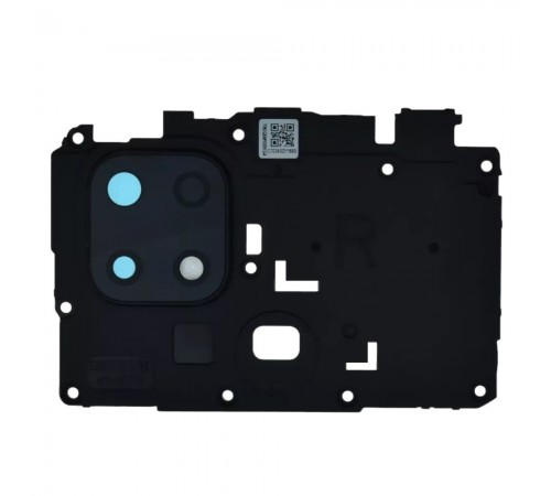 Стекло камеры для Xiaomi Redmi 10C, Poco C40, черное, с рамкой