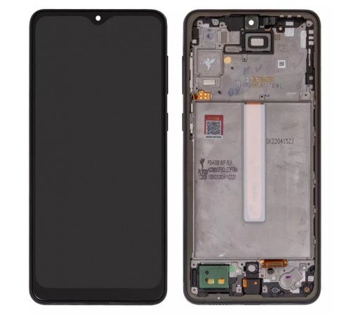 Дисплей для Samsung A336 Galaxy A33 5G, чорний, з рамкою, FLYCDI, з широким обідком, (OLED)