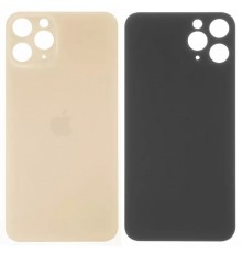 Задня панель корпусу для iPhone 11 Pro, золотиста, потрібно зняти скло камери, small hole, matte gold