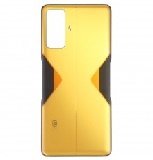 Задняя панель корпуса для Xiaomi Poco F4 GT, желтая (Cyber Yellow), глянцевая, Copy