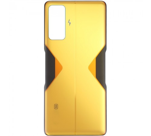 Задняя панель корпуса для Xiaomi Poco F4 GT, желтая (Cyber Yellow), глянцевая, Copy