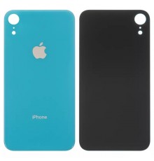 Задняя панель корпуса для iPhone XR, голубая, не нужно снимать стекло камеры, big hole