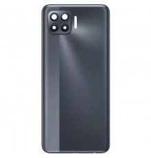 Задня панель корпуса для Oppo Reno 4 Lite, чорна (Matte Black) + скло камери