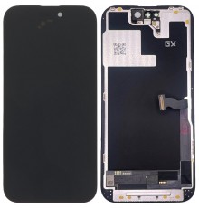 Дисплей для iPhone 14 Pro, чорний, з рамкою, High Copy без мікросхеми, (OLED), OEM Hard, GX