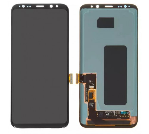 Дисплей для Samsung G955 Galaxy S8 Plus, чорний, без рамки, Оригінал (переклеєне скло)