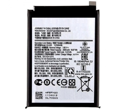 Акумулятор HQ-50S для Samsung A025F/DS Galaxy A02s, A025G Galaxy A02s, A037F Galaxy A03s, M025 Galaxy M02s, Li-ion, 3,85 В, 5000 мАг, High Copy Акумулятор HQ-50S для Samsung A025F/DS Galaxy A02s, A025G Galaxy A02s, A037F Galaxy A03s, M025 Galaxy M02s, Li-ion, 3,85 В, 5000 мАг, High Copy