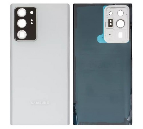 Задняя панель корпуса для Samsung N985F Galaxy Note 20 Ultra, белая (Mystic White) + стекло камеры