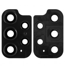 Скло камери для Samsung A536 Galaxy A53 5G, чорне, з рамкою