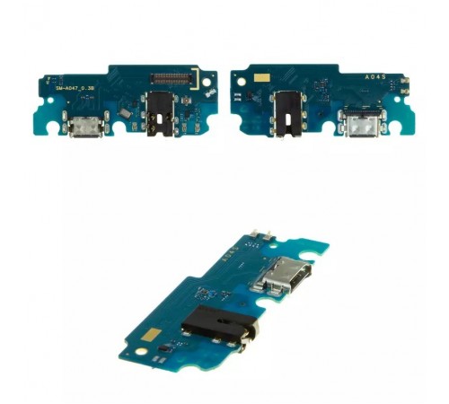 Шлейф для Samsung A047 Galaxy A04s, коннектора зарядки, коннектора наушників, мікрофона, плата зарядки, Original (PRC)