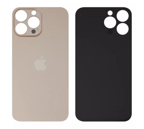 Задняя панель корпуса для iPhone 13 Pro, золотистая, нужно снять стекло камеры, Gold, small hole