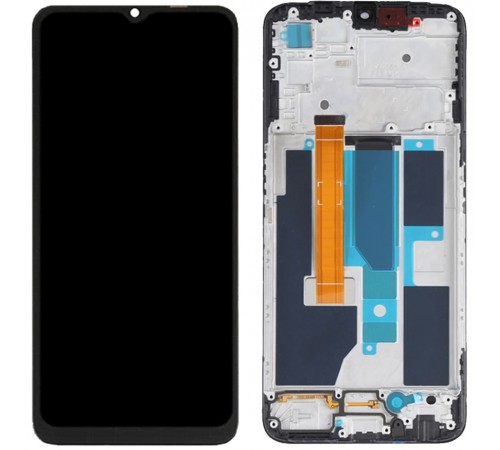 Дисплей для Oppo A55 5G, A56 5G, черный, с рамкой, Original (PRC), p/n: 6A01B001DR500