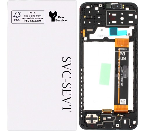 Дисплей для Samsung A135 Galaxy A13, M135 Galaxy M13, черный, с рамкой, Original, SM-A135F BS066FBM-L01-D800_R5.5, GH82-28508A Дисплей для Samsung A135 Galaxy A13, M135 Galaxy M13, черный, с рамкой, Original, SM-A135F BS066FBM-L01-D800_R5.5, GH82-28508A