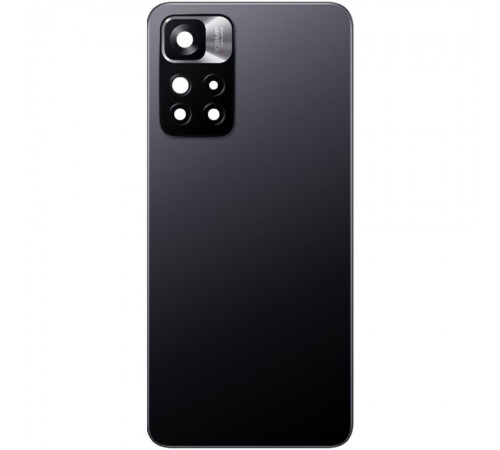 Задняя панель корпуса для Xiaomi Redmi Note 11 Pro Plus 5G, черная (Mysterious Black), Copy + стекло камеры