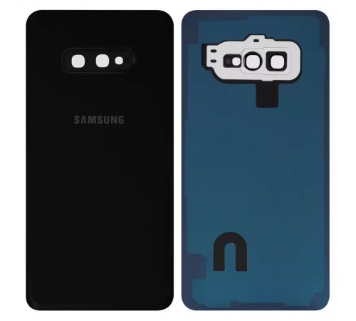 Задняя панель корпуса для Samsung G970 Galaxy S10e, черная + стекло камеры Задняя панель корпуса для Samsung G970 Galaxy S10e, черная + стекло камеры