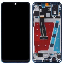 Дисплей для Huawei P30 Lite, синій (Peacock Blue), з рамкою, Original (PRC), (48 MP)