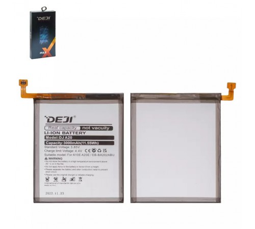 Аккумулятор Deji EB-BA202ABU для Samsung A202F/DS Galaxy A20e, Li-ion, 3,85 B, 3000 мАч