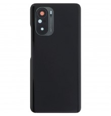 Задняя панель корпуса для Xiaomi Poco F3, черная (Night Black), Copy + стекло камеры, Лого Poco