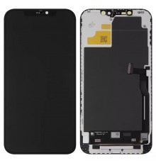 Дисплей для iPhone 12 Pro Max, чорний, з рамкою, Copy (TFT), JK