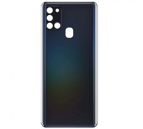 Задняя панель корпуса для Samsung A217 Galaxy A21s, черная + стекло камеры