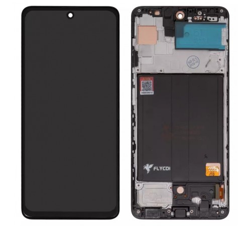 Дисплей для Samsung A515 Galaxy A51, A515F/DS Galaxy A51, черный, с рамкой, FLYCDI, с широким ободком, (TFT)