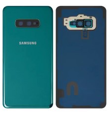 Задняя панель корпуса для Samsung G970 Galaxy S10e, зеленая (Prism Green) + стекло камеры