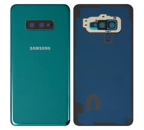 Задняя панель корпуса для Samsung G970 Galaxy S10e, зеленая (Prism Green) + стекло камеры