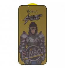 Защитное стекло для Apple iPhone 13 Pro Max, iPhone 14 Plus, совместимо с чехлом, Full Glue, Anti-Static, Anti-Peeping, черный, gorilla