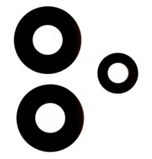 Скло камери для Xiaomi Redmi Note 12 5G, чорне, без рамки, комплект 3 шт.