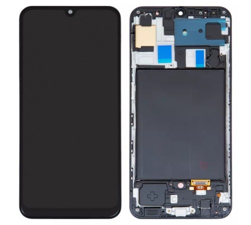 Дисплей для Samsung A305F/DS Galaxy A30, A505F/DS Galaxy A50, A507F/DS Galaxy A50s, черный, с рамкой, High Copy с широким ободком, (OLED)