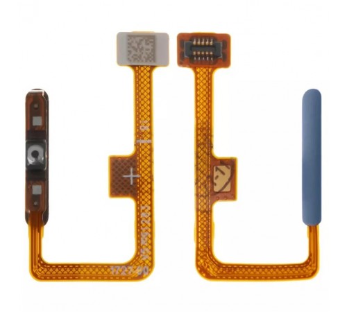 Шлейф для Xiaomi Mi 11 Lite, Mi 11 Lite 5G, Mi 11 Lite 5G NE, сканера отпечатка пальца (Touch ID), голубой (Bubblegum Blue), M2101K9AG