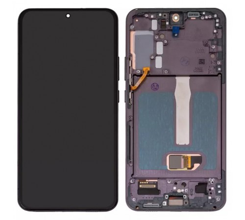 Дисплей для Samsung S906B Galaxy S22 Plus 5G, черный, с рамкой, High Copy original LCD size, (OLED)
