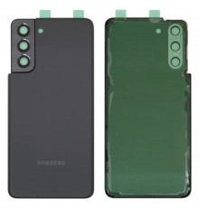 Задня панель корпусу для Samsung G991 Galaxy S21 5G, сіра (Phantom Gray) + скло камери