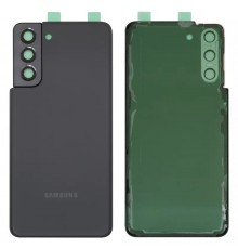 Задняя панель корпуса для Samsung G991 Galaxy S21 5G, серая (Phantom Gray) + стекло камеры