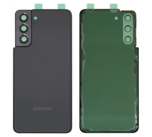 Задняя панель корпуса для Samsung G991 Galaxy S21 5G, серая (Phantom Gray) + стекло камеры
