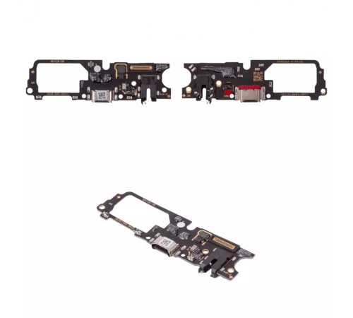 Шлейф для Oppo A52, A72, A92, конектора зарядки, конектора навушників, мікрофона, плата зарядки, High Copy