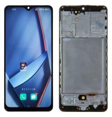 Дисплей для Samsung A315 Galaxy A31, черный, с рамкой, High Copy с широким ободком, (OLED)