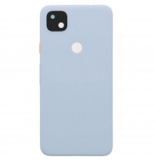 Задняя панель корпуса для Google Pixel 4a 4G, голубая (Barely Blue) + стекло камеры