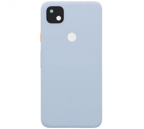 Задняя панель корпуса для Google Pixel 4a 4G, голубая (Barely Blue) + стекло камеры