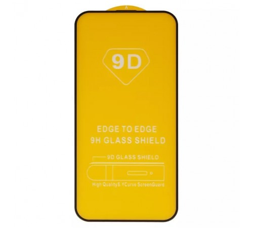 Защитное стекло для Apple iPhone 15 Plus, совместимо с чехлом, Full Glue, (без упаковки), черный