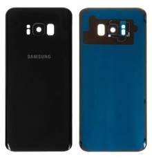 Задня панель корпусу для Samsung G955F Galaxy S8 Plus, чорна (Midnight Black) + скло камери, повна, Original (PRC)